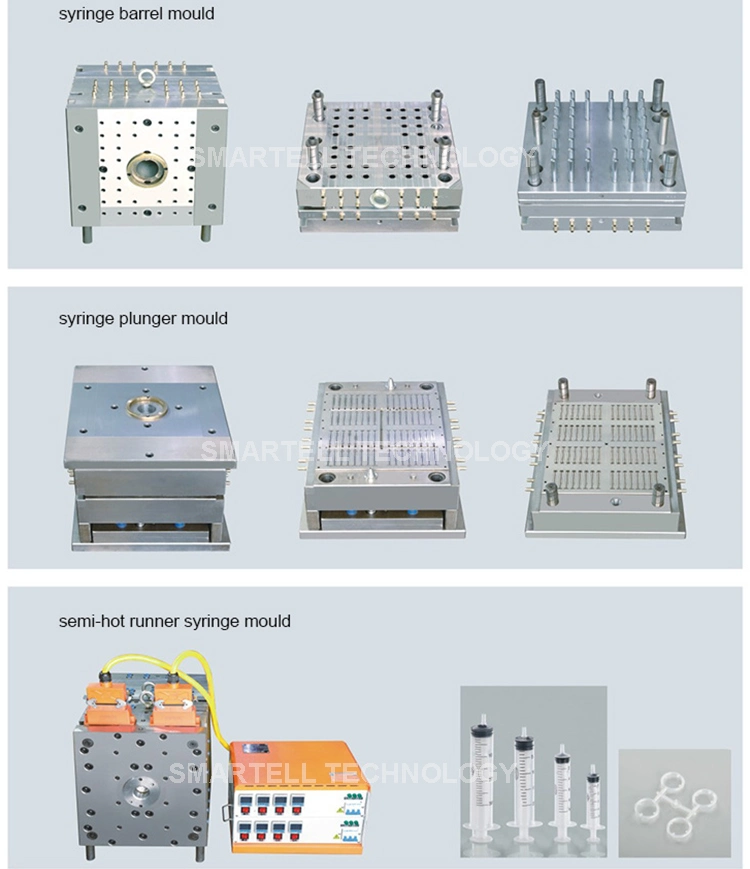 High-Quality 0.5-60 Ml Barrel Gasket Plunger Needle and Syringe Disposable Medical Infusion IV Set Production Plastic Injection Cold Runner Mould